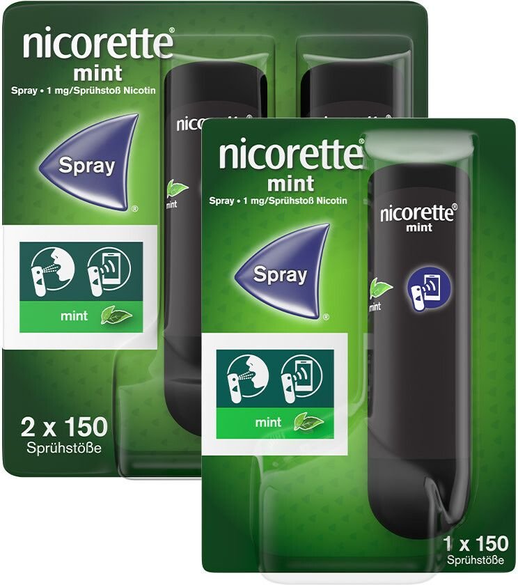 nicorette mint Spray mit Nikotin 1 St + 2 1+2