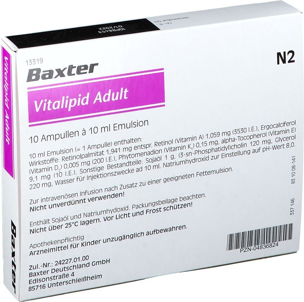 Vitalipid Adult Emulsion zur Infusion Ampullen 10x10 ml