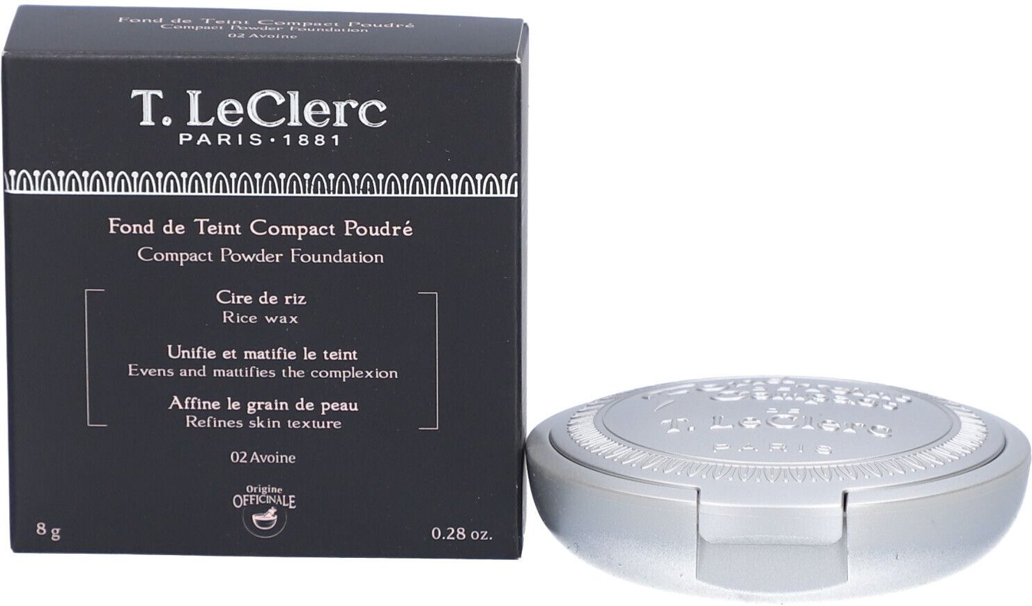 T.LeClerc Fond De Teint Compact Poudre - 02 Avoine 8g 8 g Make up