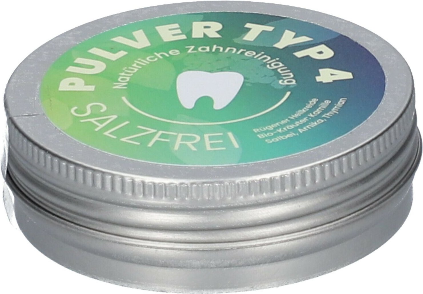 Zahnputzpulver Typ 4 - Kreide, Kamille, Salbei, Arnika, Thymian – salzfrei, heilende Wirku 20 g Pulver