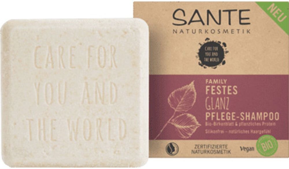 Sante Family Festes Glanz Pflege-Shampoo Bio-Birkenblatt & pflanzliches Protein 60 g Shampoo