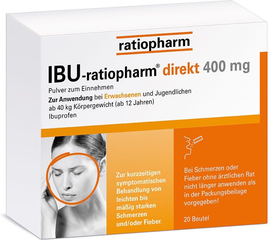 Ibu-Ratiopharm direkt 400 mg Pulver zum Einnehmen 20 St