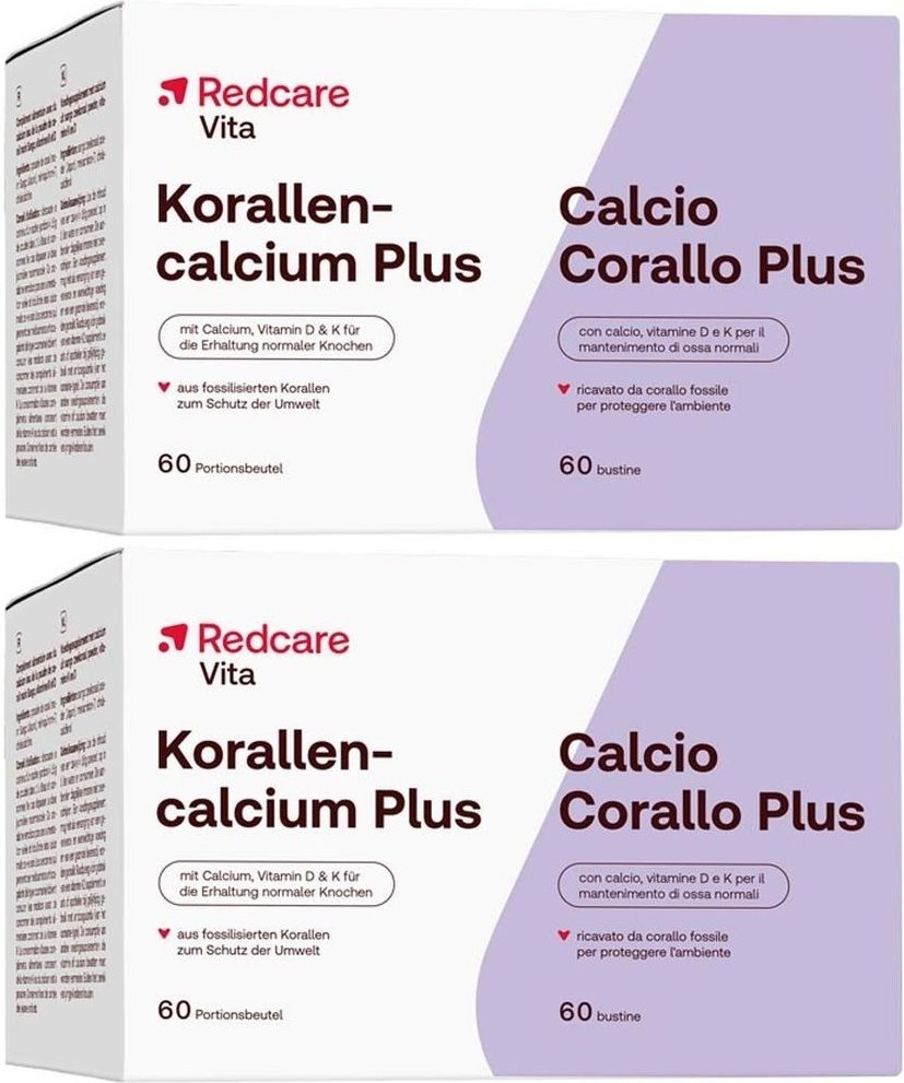 Redcare Korallencalcium Plus Doppelpack 2x60 St Pulver