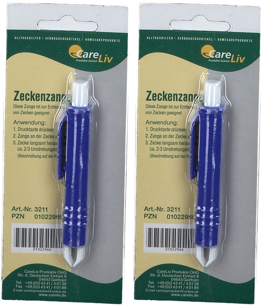 Zeckenzange Kunststoff 2x 2x1 St