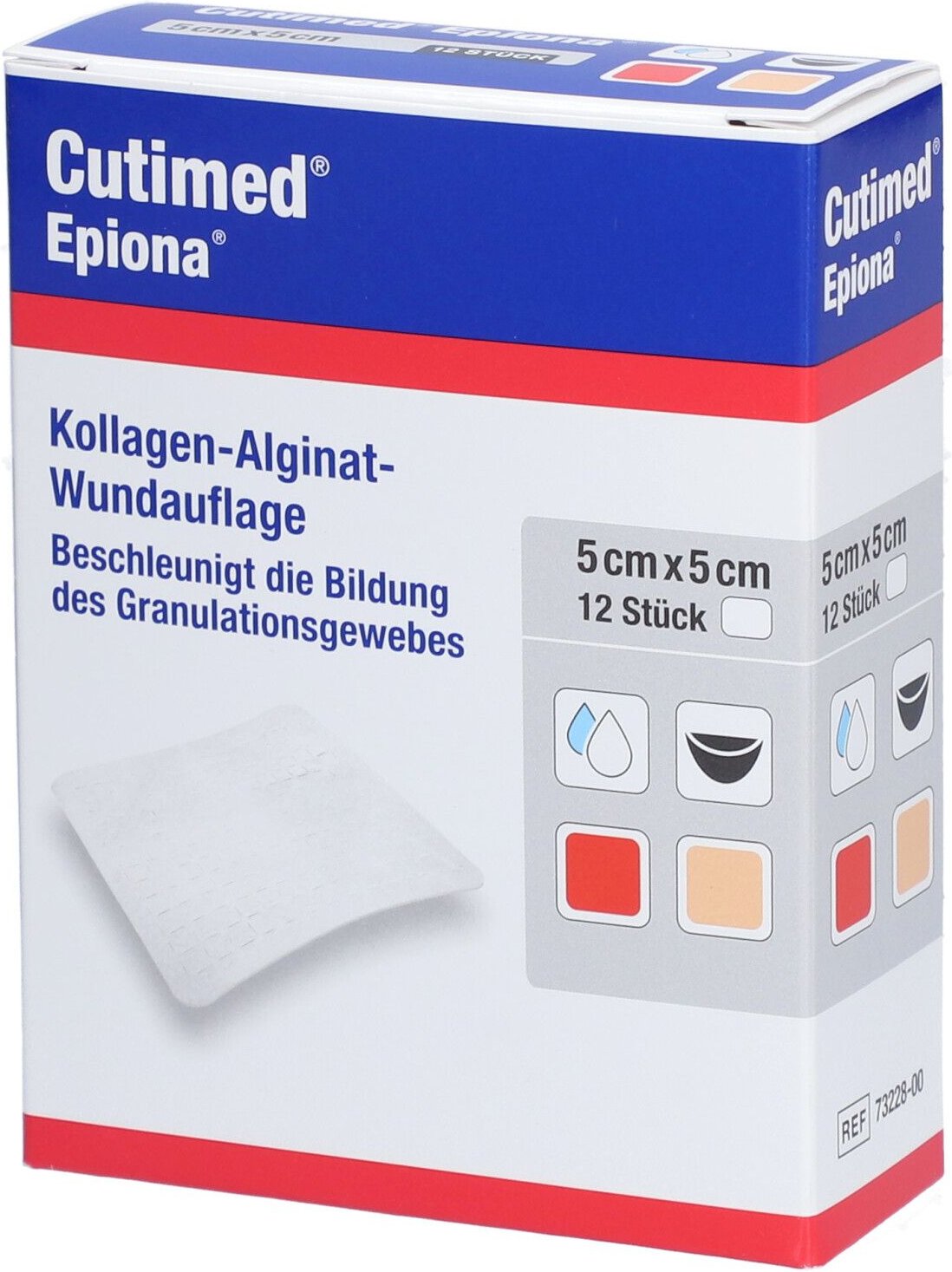 Cutimed Epiona 5x5 cm Wundauflage 12 St Kompressen