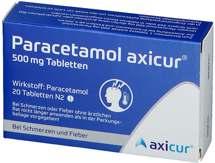 Paracetamol axicur 500 mg Tabletten