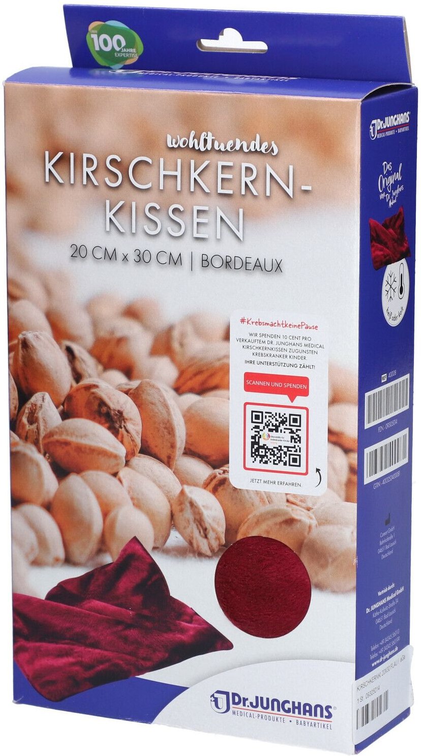 Kirschkernkissen 20x30 cm mit Flausch bordeaux 1 St Wärmekissen