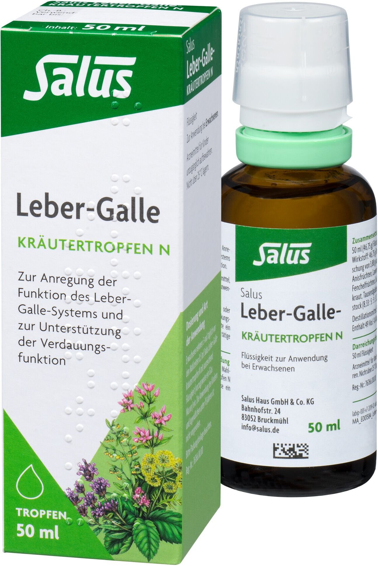 Leber Galle Kräutertropfen N Salus 50 ml Flüssigkeit