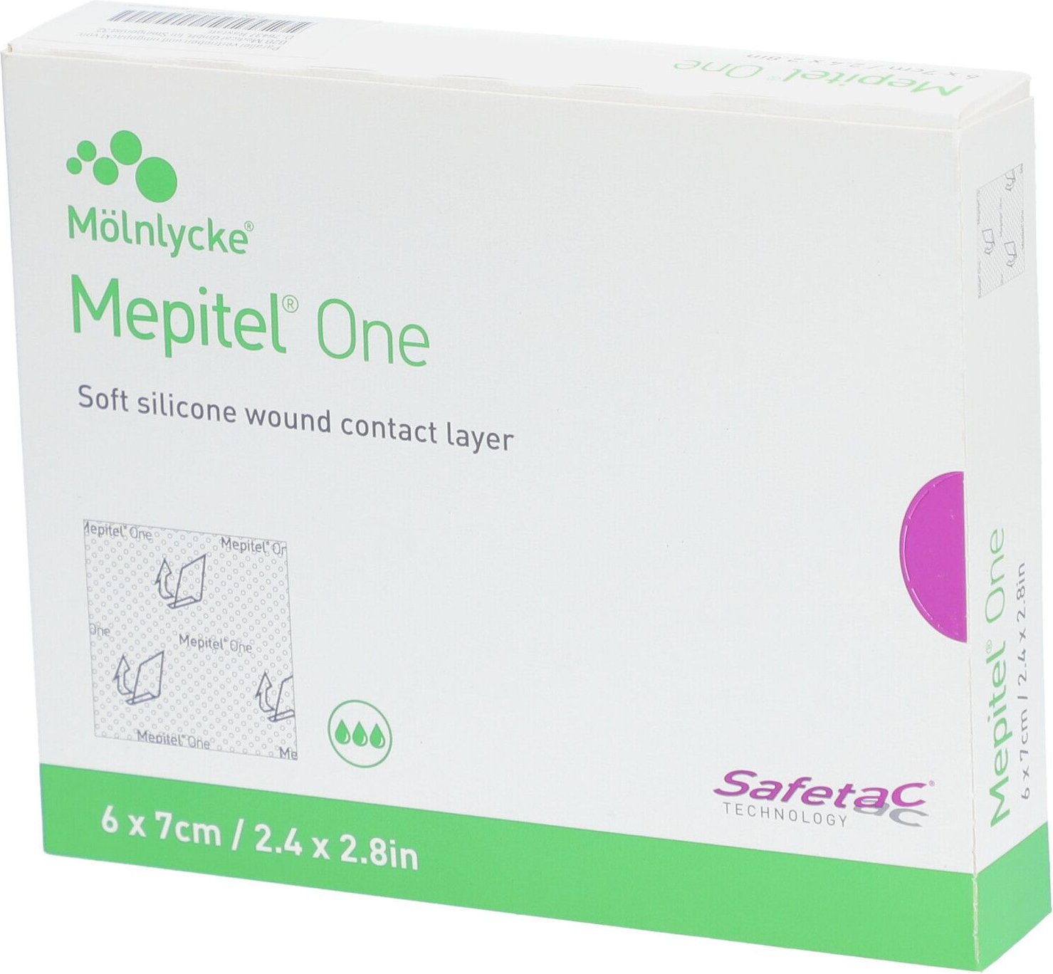 Mepitel One 6x7 cm Silikon Netzverband 5 St Verband