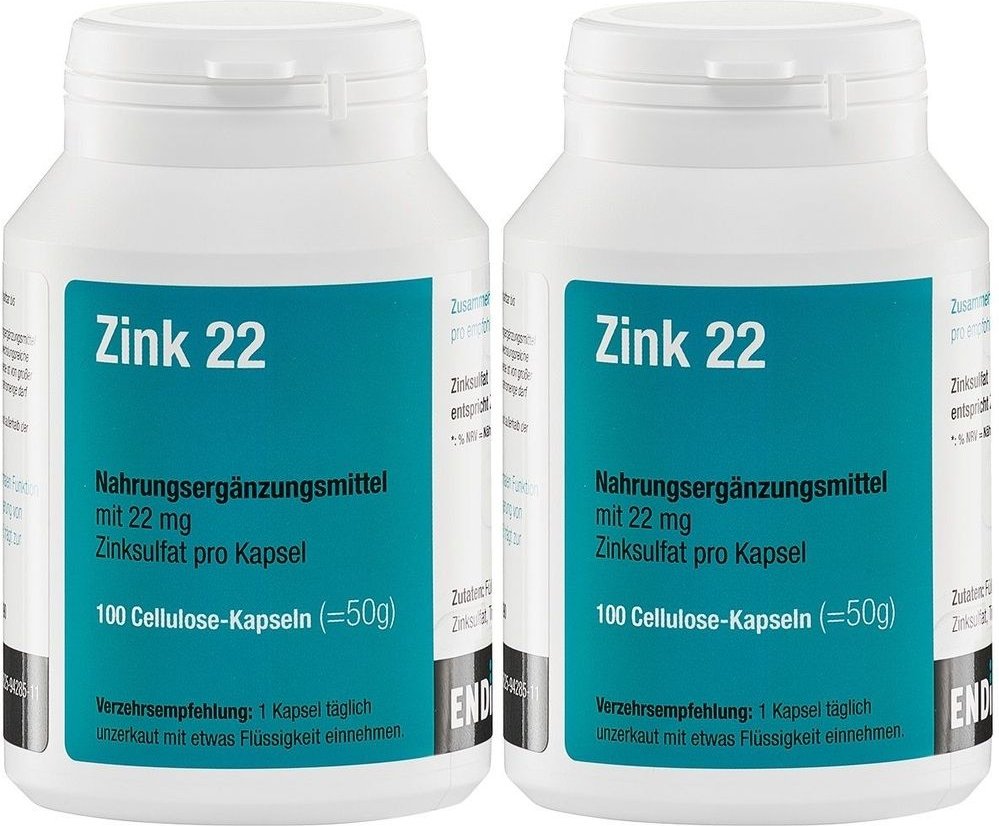 Zink 22 Kapseln 2x 2x100 St