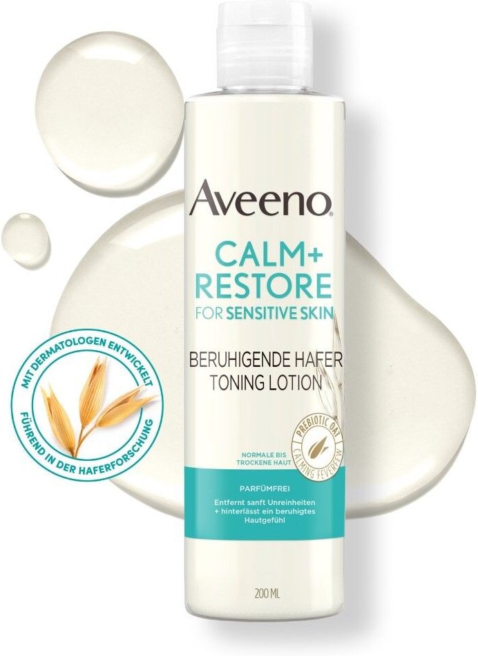 Aveeno Calm+ Restore beruhigende Hafer Toning Lot. 200 ml Lotion