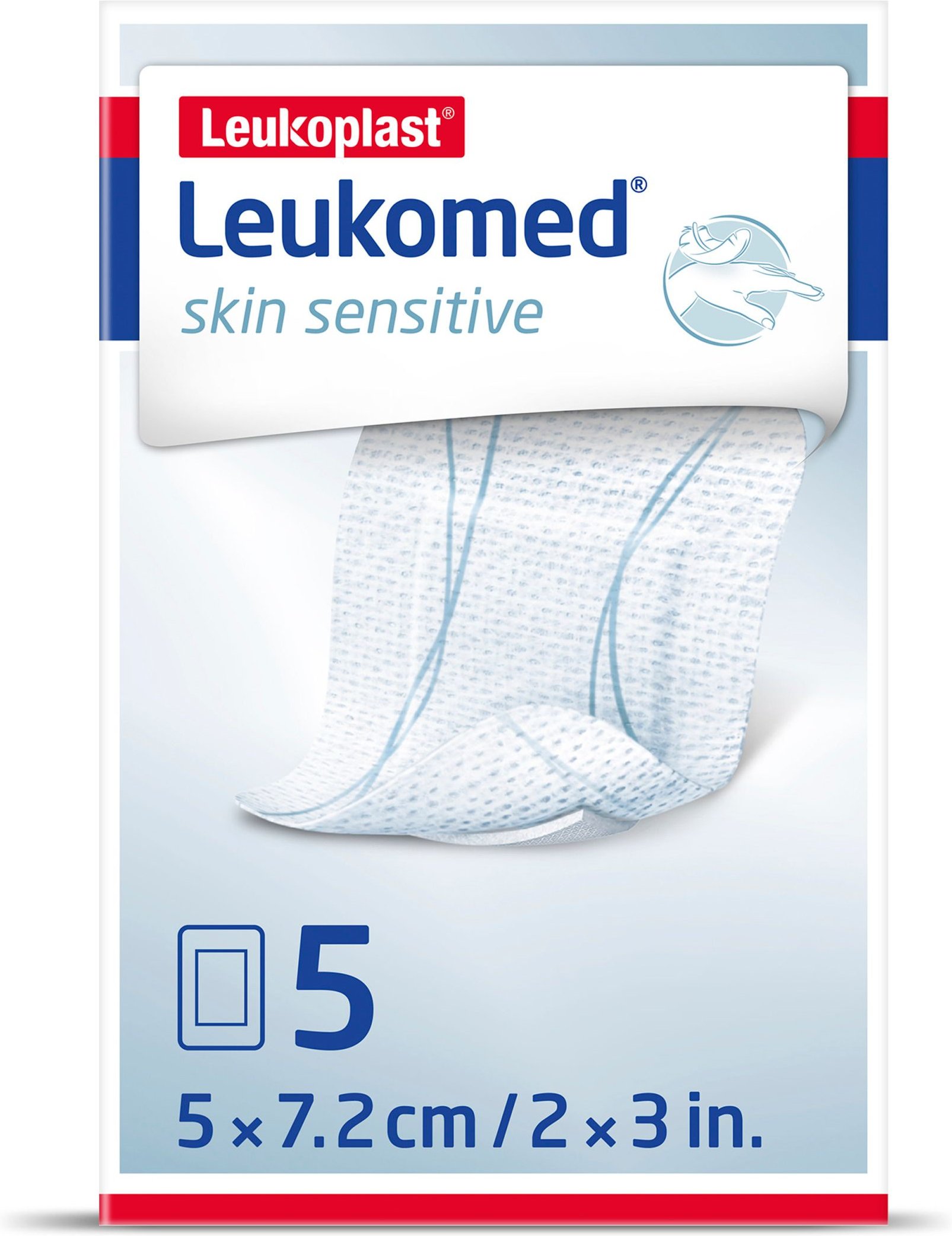 Leukomed skin sensitive steril 5x7,2 cm 5 St Pflaster