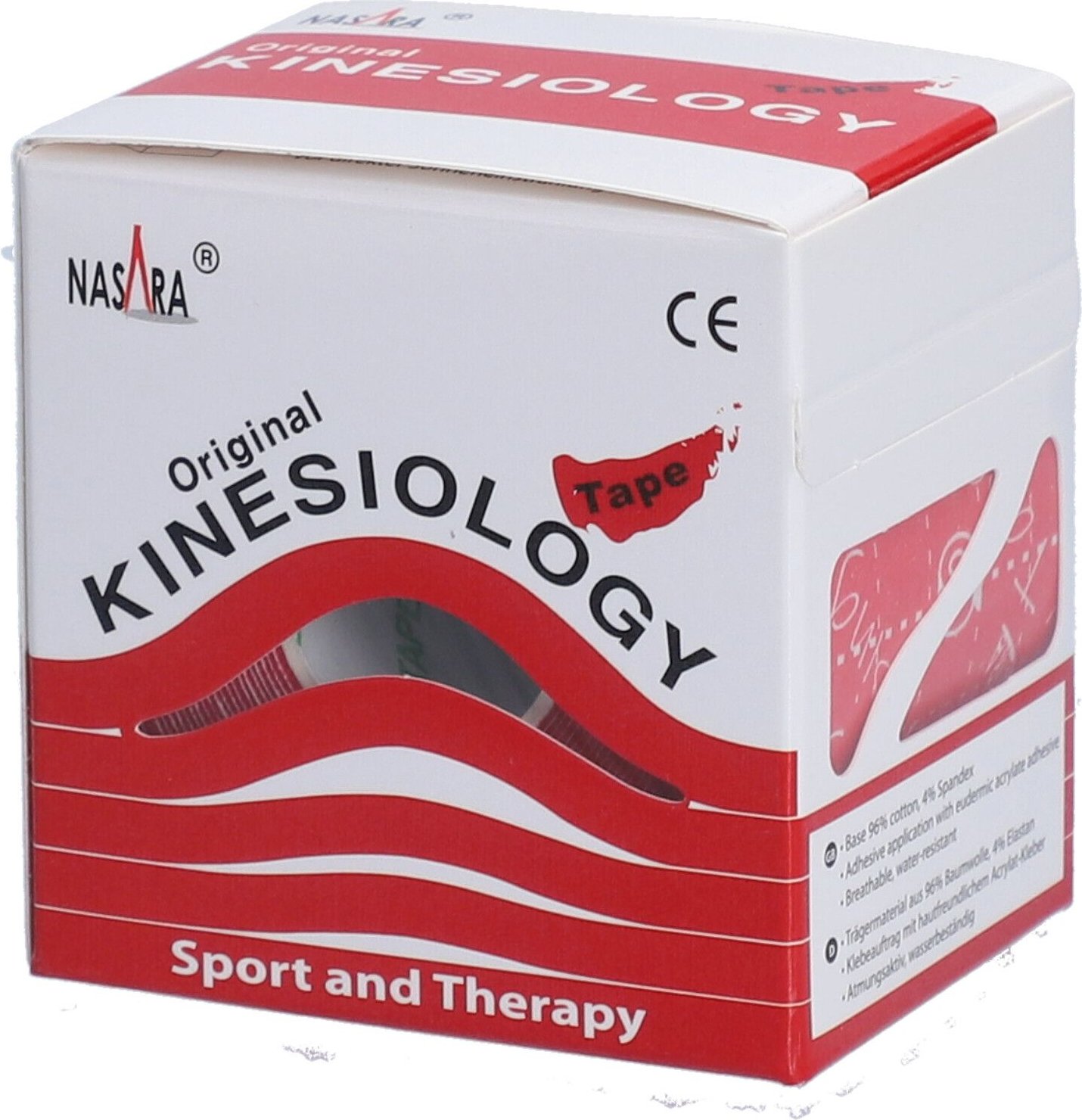 Nasara Kinesiotape 5 cmx5 m rot 1 St Pflaster