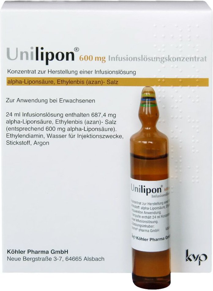Unilipon 600 Infusionslösungskonzentrat 1x20 St