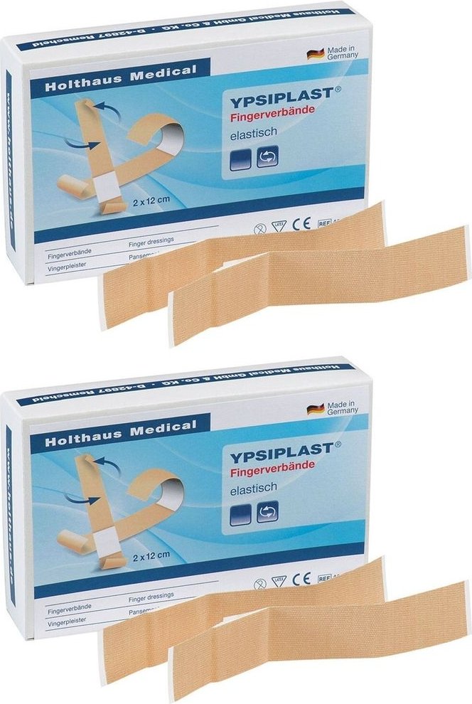 Fingerverband Ypsiplast elastisch 2x12 cm haut 2x 2x100 St Verband