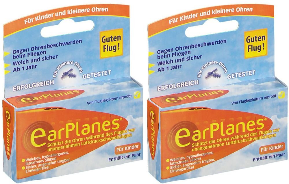 Earplanes Child/Kind Doppelpack 2x2 St Ohrstöpsel