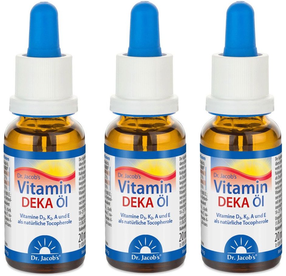 Vitamin Deka OEL DR Jacobs 3er-Pack 3x20 ml Tropfen zum Einnehmen