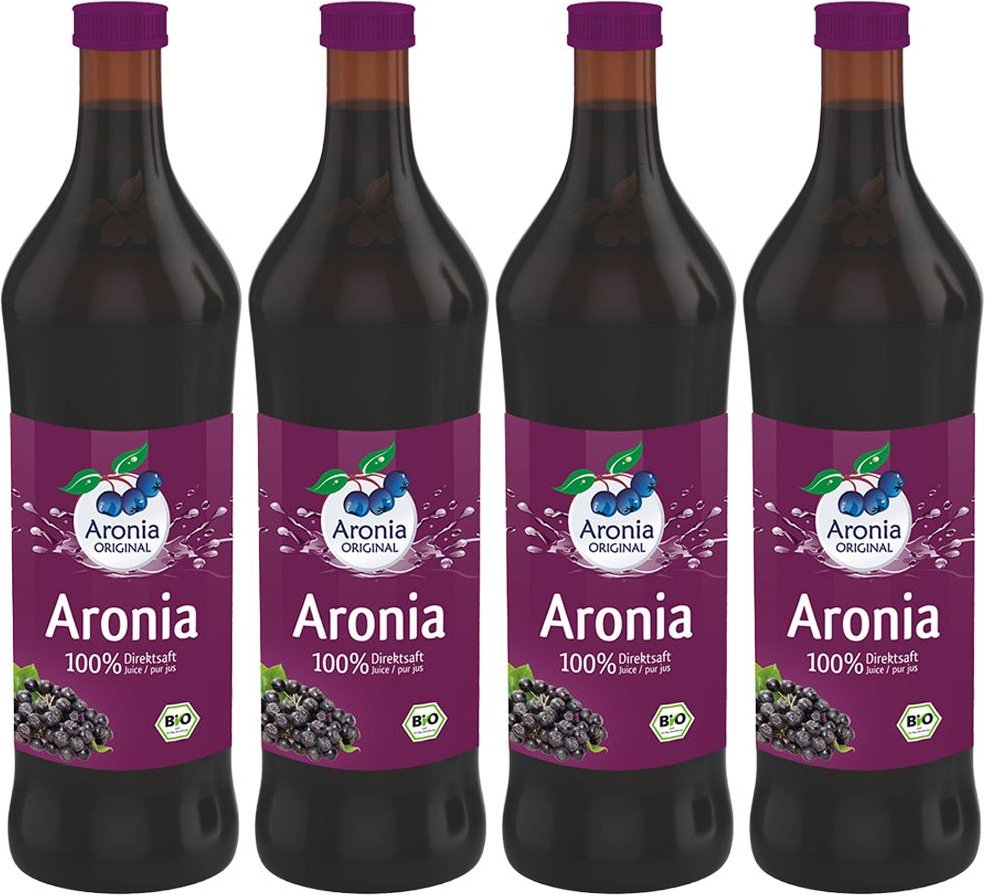 Thumbnail - 4 x Aronia Original, Pur jus d'aronia bio 4x700 ml Saft