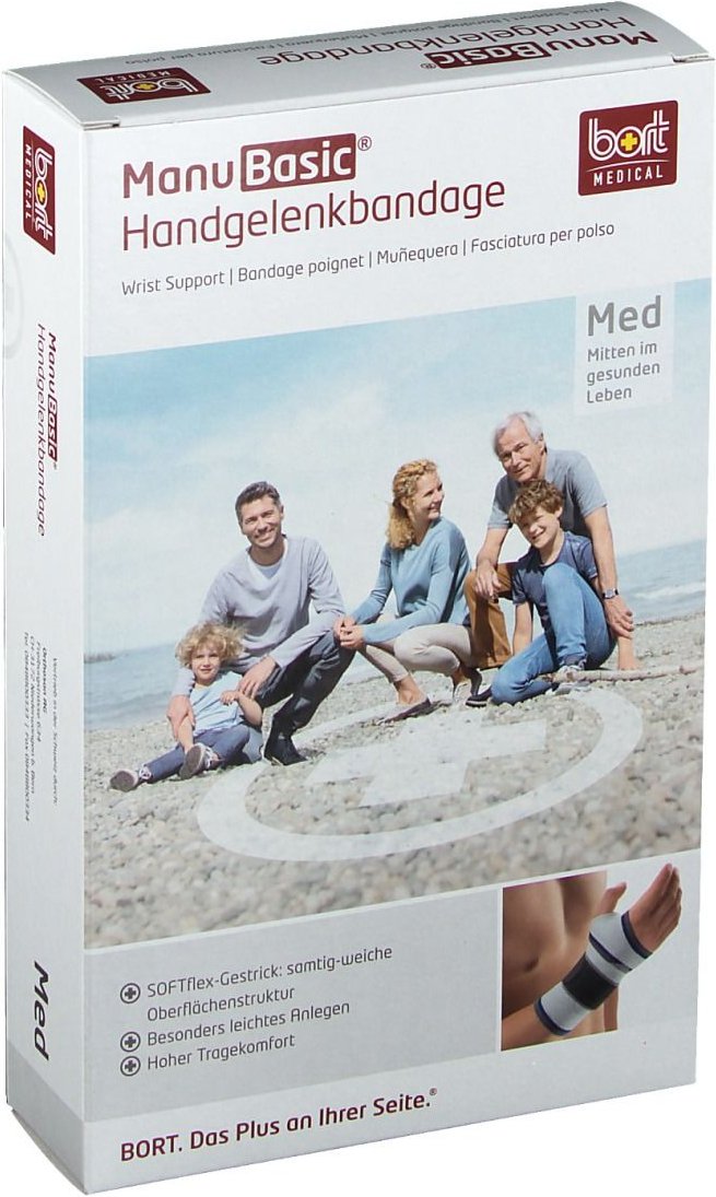 Bort ManuBasic Bandage rechts M schwarz 1 St Bandage(s)