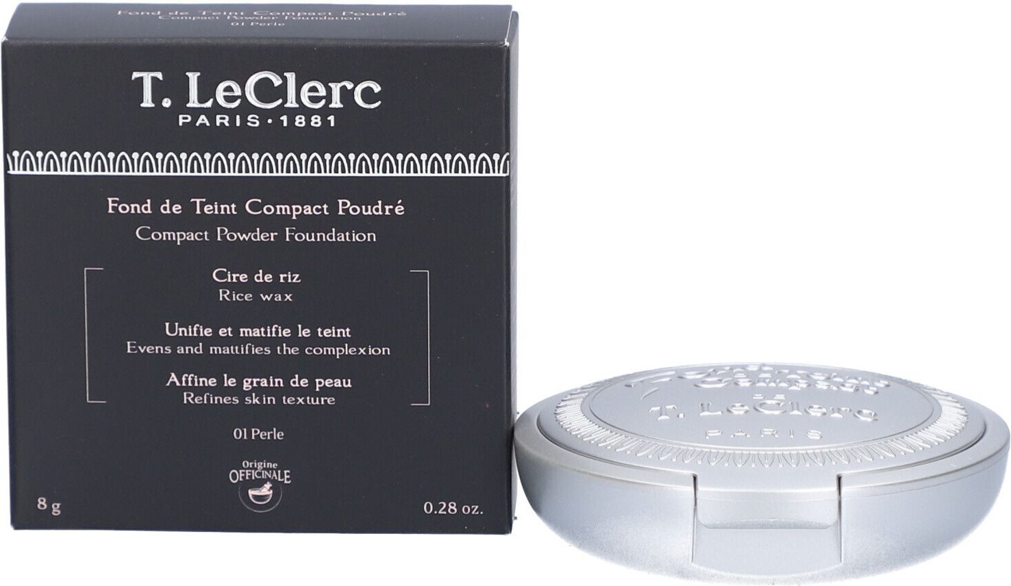 T.LeClerc Fond De Teint Compact Poudre - 01 Perle 8g 8 g Make up