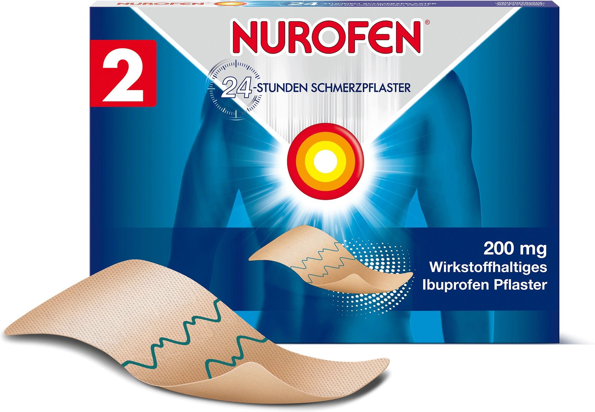 Nurofen 24-Stunden Schmerzpflaster 200 mg 2 St Pflaster