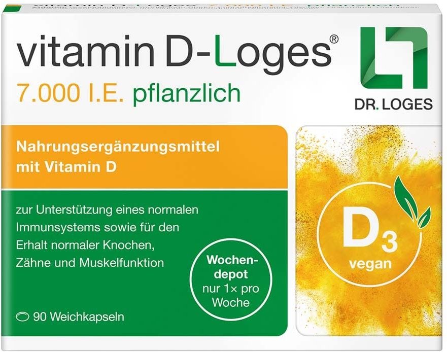 Vitamin D-Loges 7.000 I.e. pflanzlich Wochendepot 90 St Weichkapseln