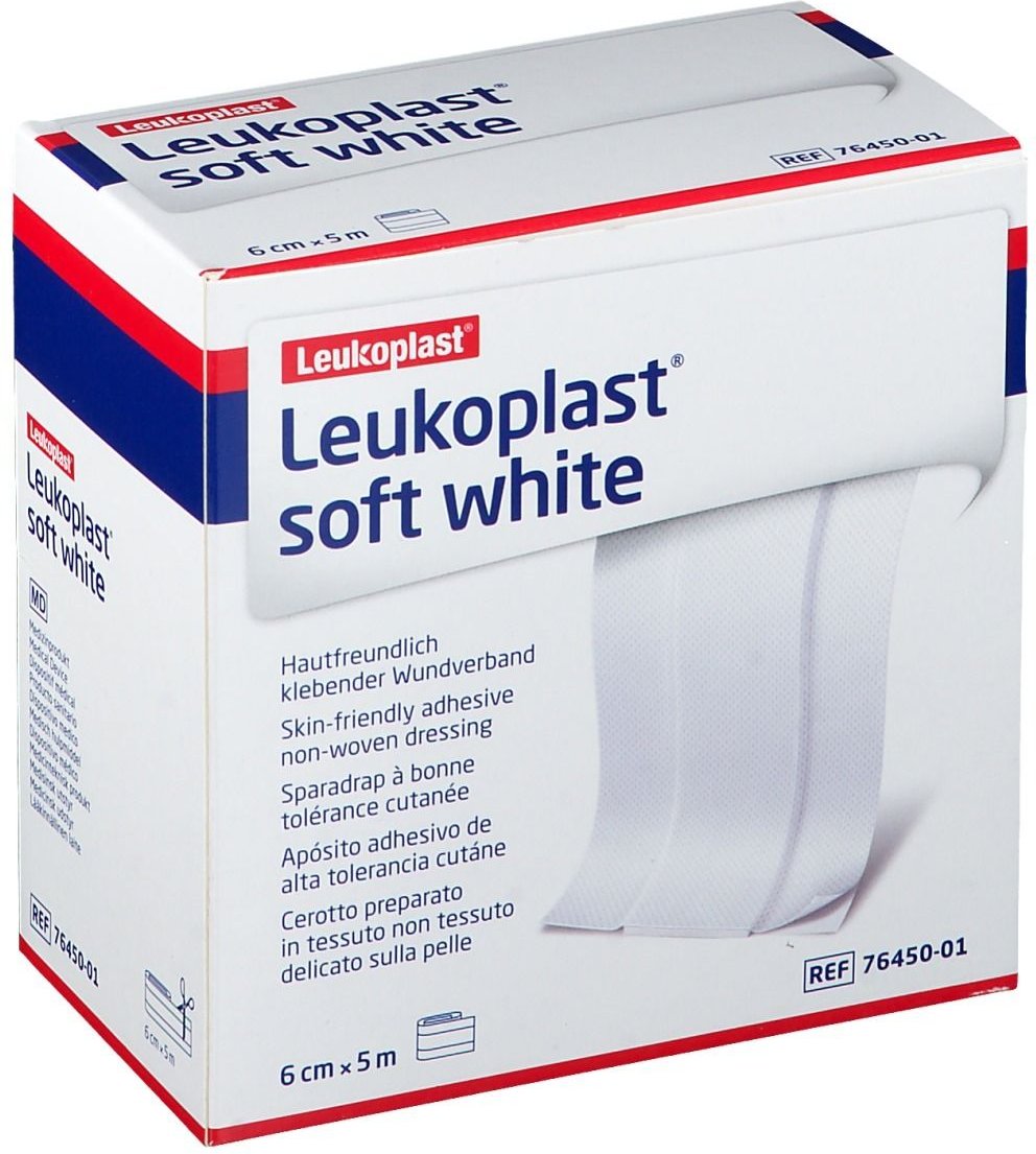 Leukoplast soft white Pflaster 6 cm x5 m Rolle 1 St