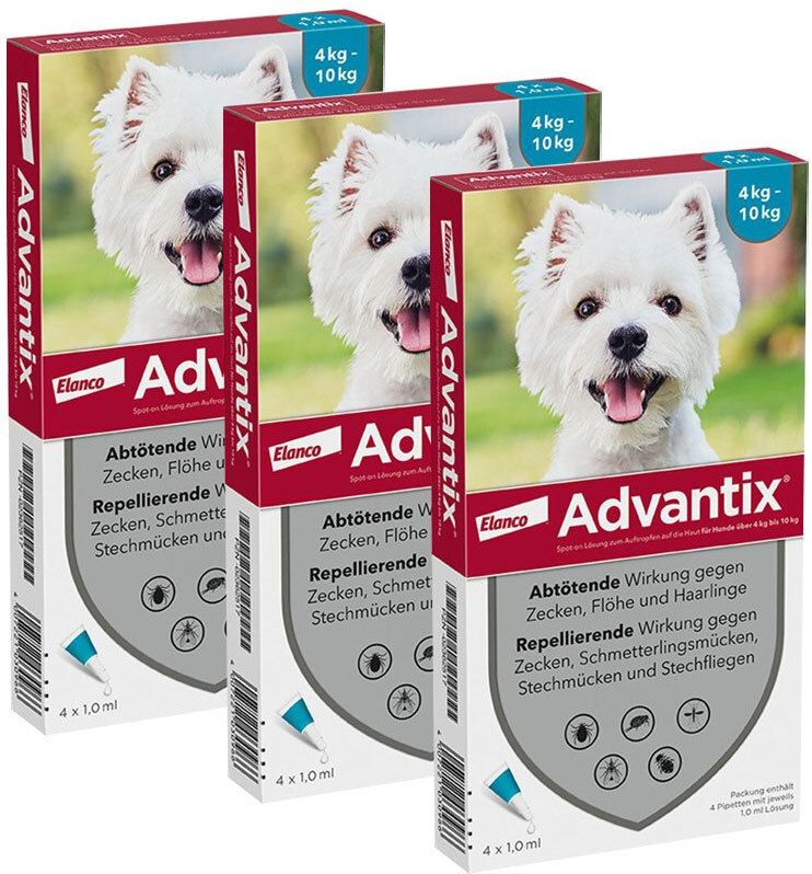 Thumbnail - Advantix Spot on für Hunde 4 - 10 kg 3x4 St Lösung