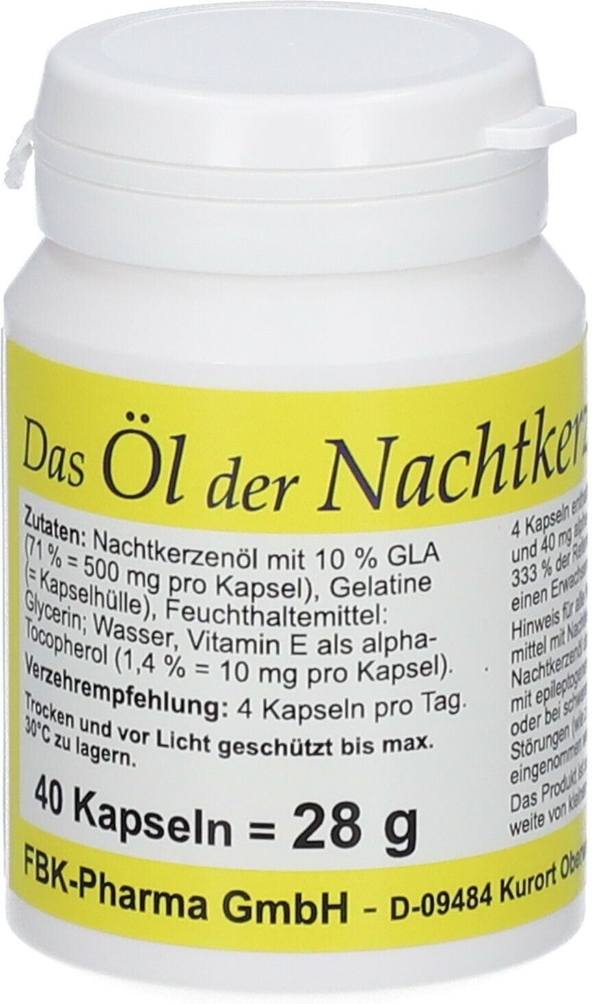 Nachtkerze Öl Kapseln 500 mg