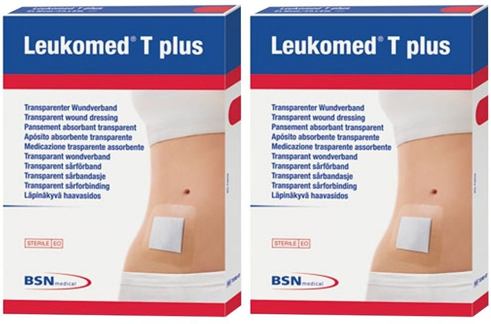 Leukomed transp.plus sterile Pflaster 10x25 cm 2x 2x5 St