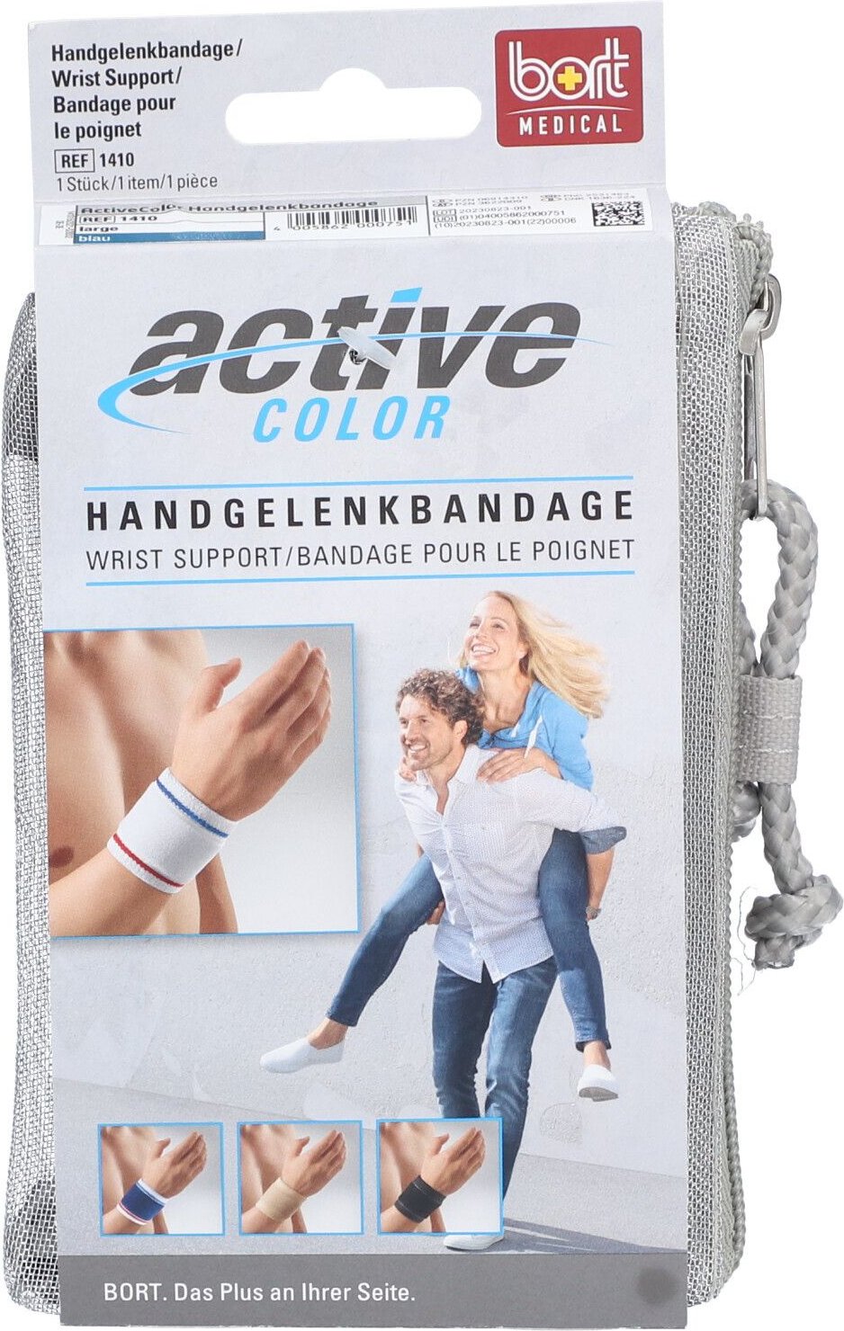 Bort ActiveColor Handgelenkbandage L blau 1 St Bandage(s)