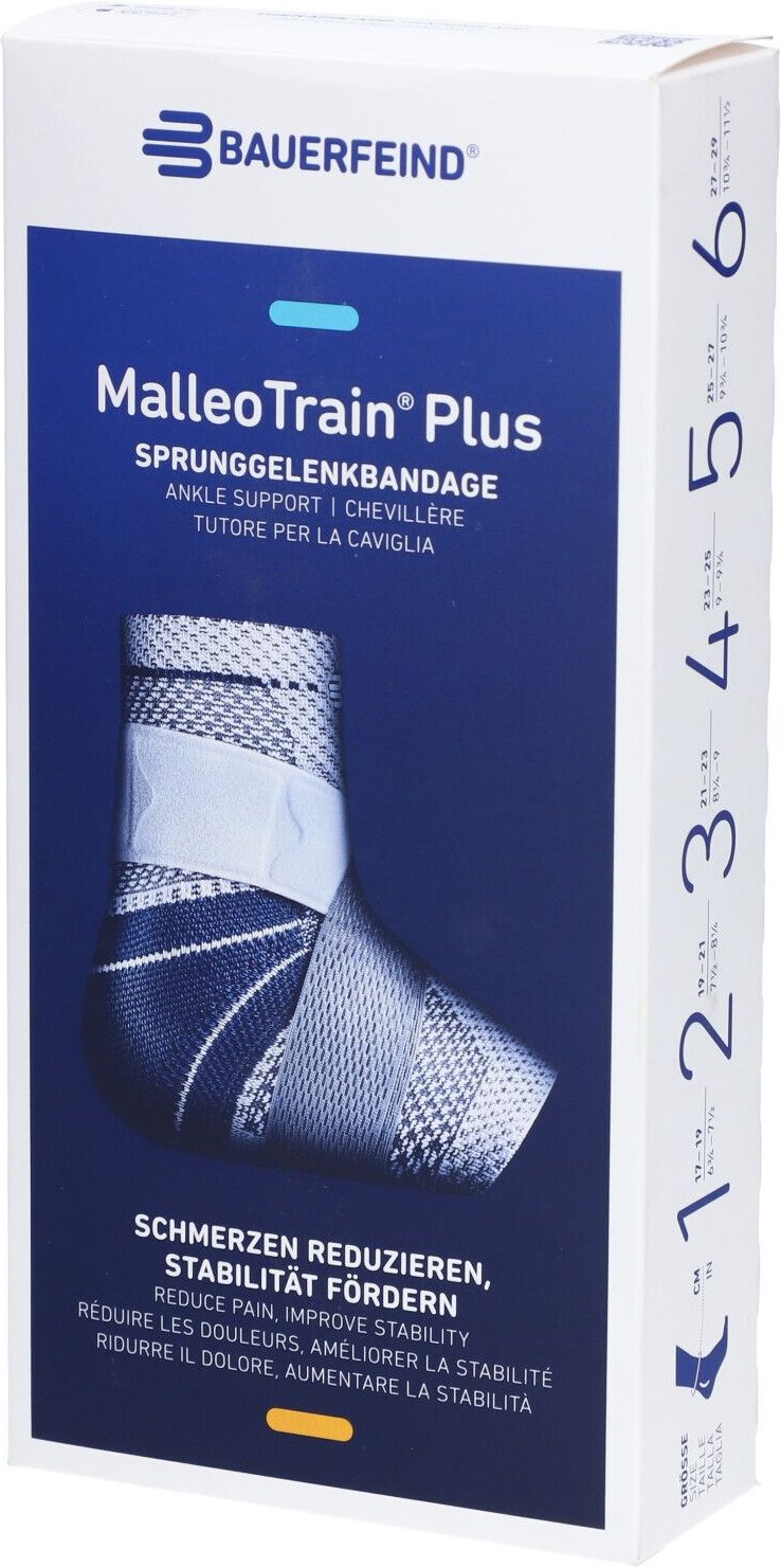 Malleotrain Plus Sprunggelenkb.links Gr.4 titan 1 St Bandage(s)