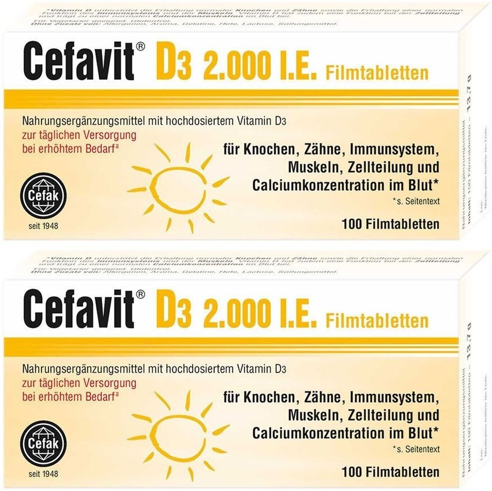 Cefavit D3 2.000 I.e. Filmtabletten 2x 2x100 St