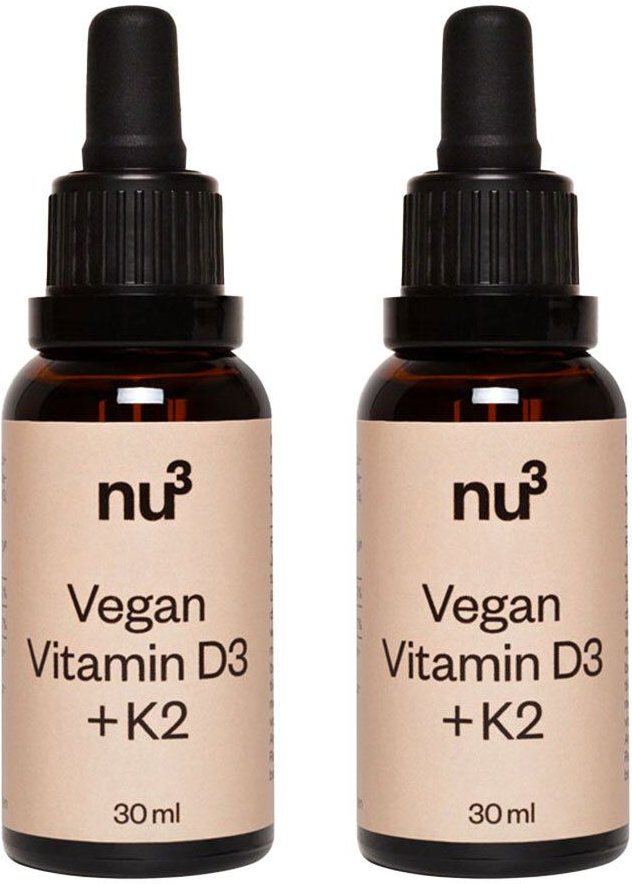 nu3 Premium Vegan Vitamin D3 + K2 Doppelpack 2x30 ml Tropfen