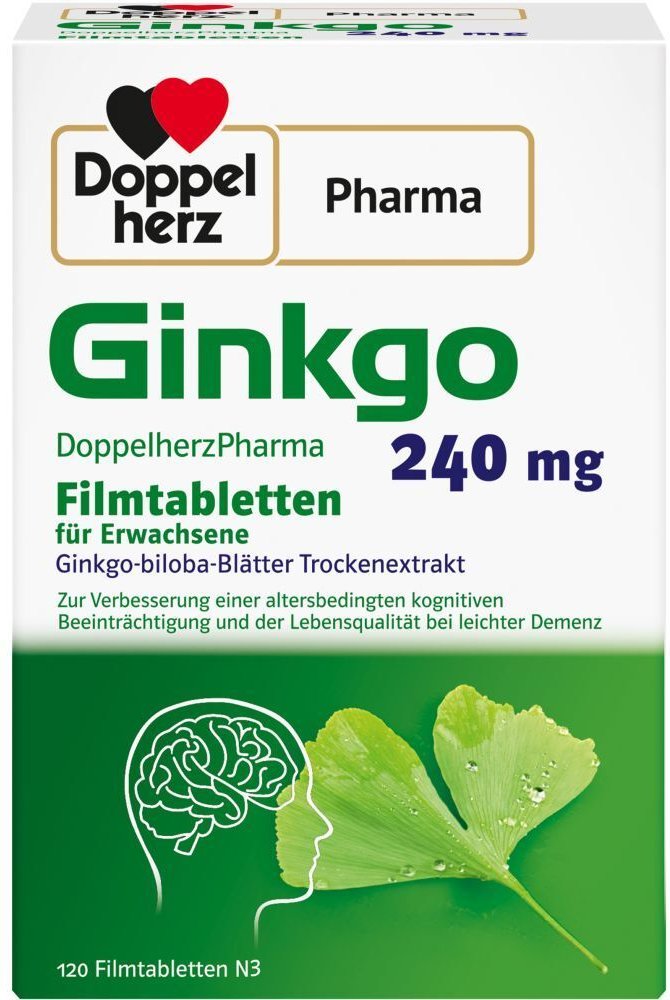 Thumbnail - Ginkgo DoppelherzPharma 240 mg Filmtabletten