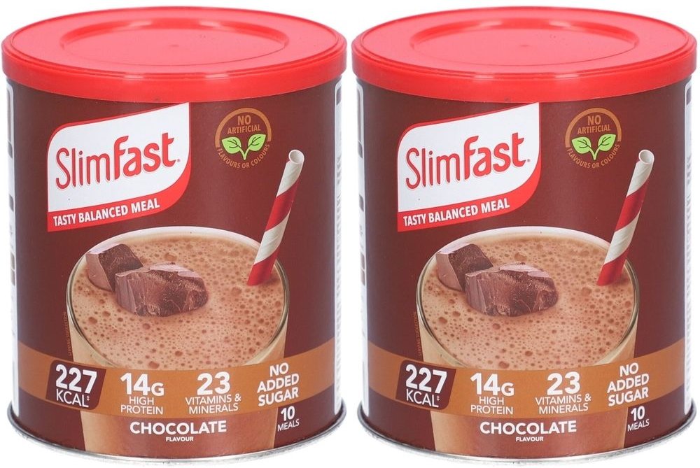 2x Slim Fast Pulver Schokolade 2x375 g