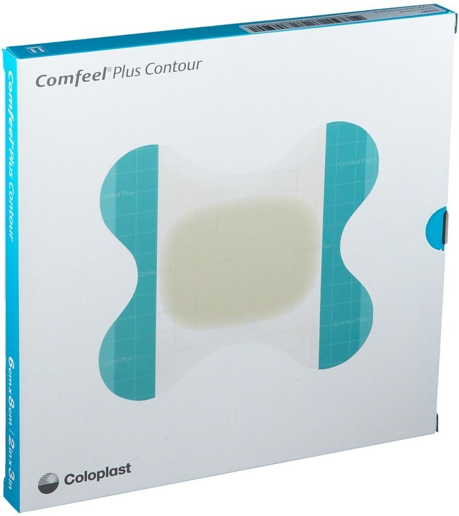 Comfeel Plus contourierter Hydrokolloidverb.6x8cm 5 St Verband