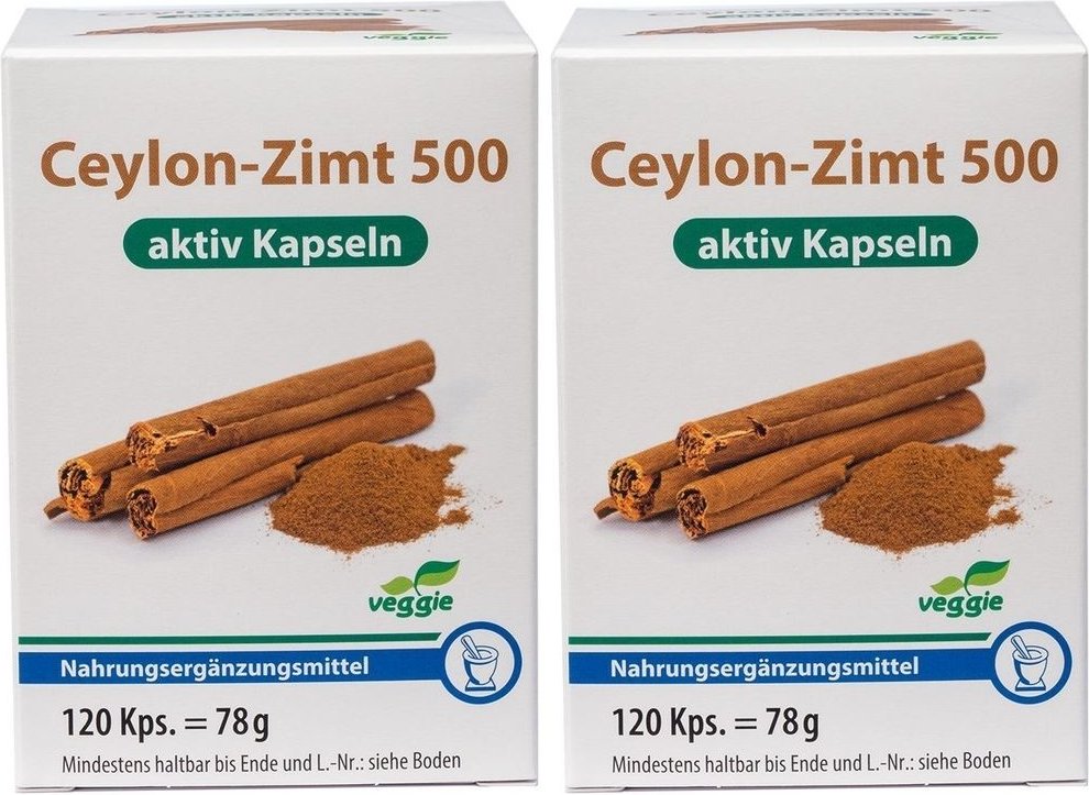 CEYLON-Zimt 500 aktiv Kapseln 2x 2x120 St