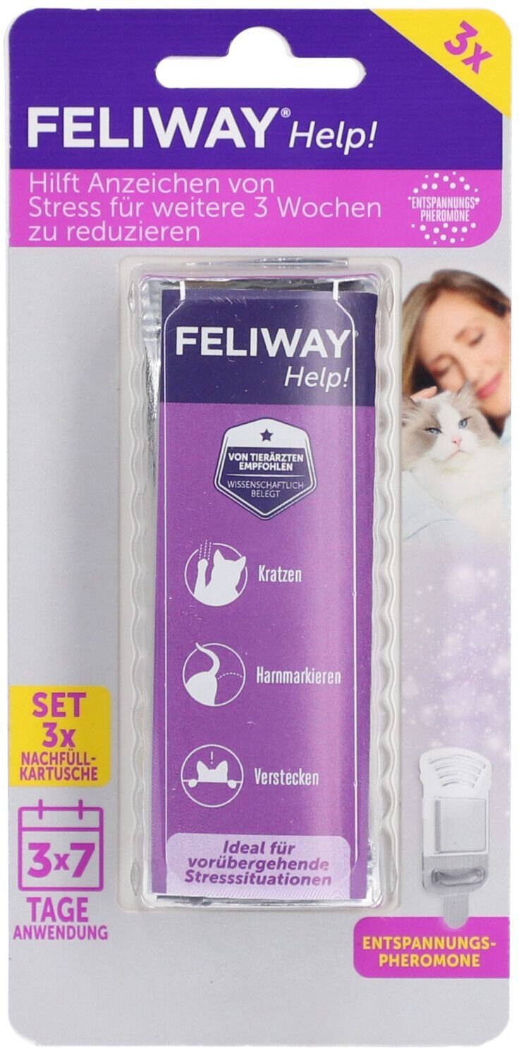 Feliway Help Nachfüllset f.Katzen 3x340 mg Suspension für einen Vernebler