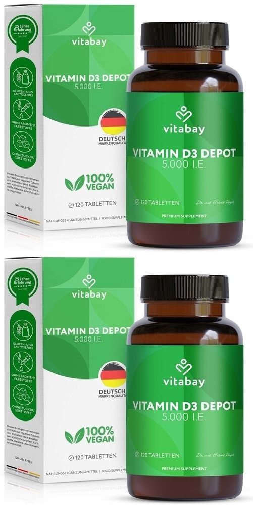 Vitamin D3 Depot 5000 I.e. Cholecalciferol Tabl. 2x 2x120 St Tabletten