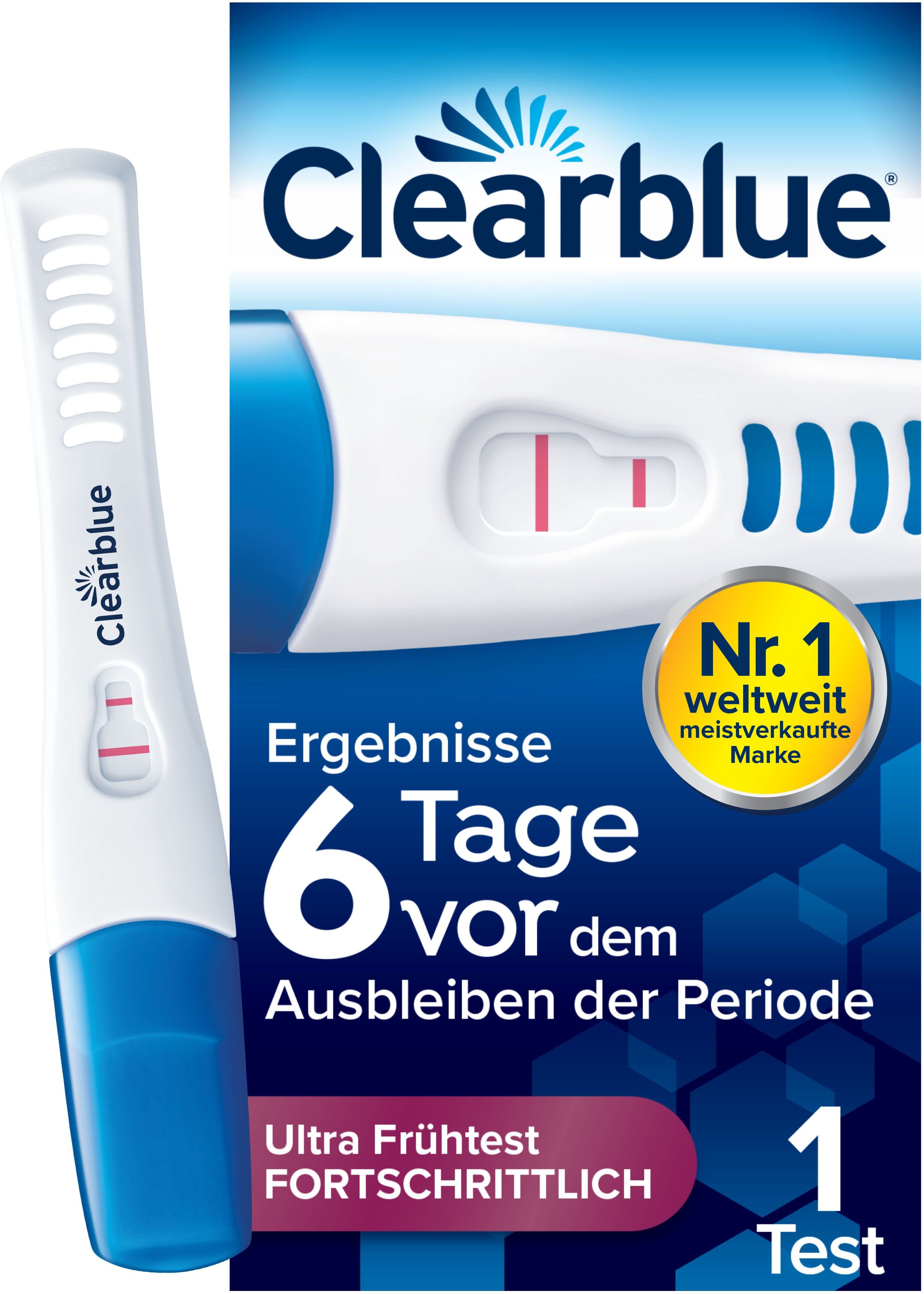 Clearblue Schwangerschaftst.6 Tage vor 2 Hormone 1 St Test