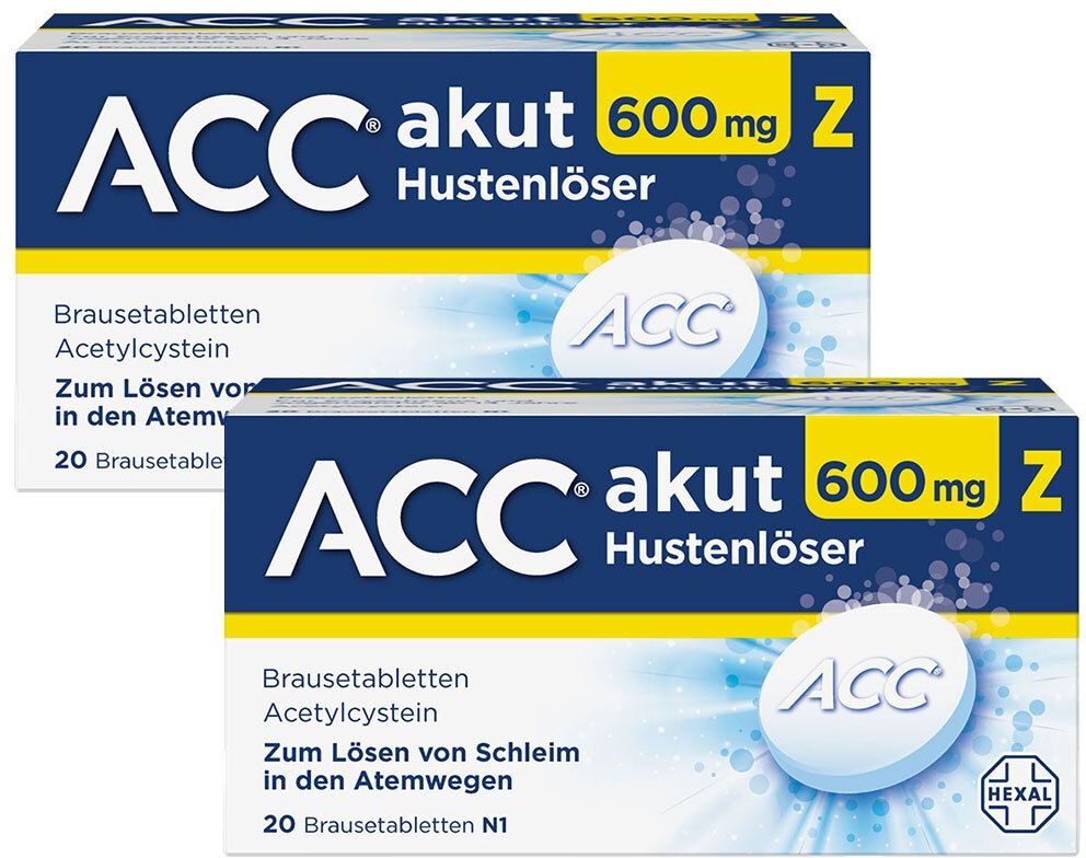 ACC akut 600 Z Hustenlöser Brausetabletten Doppelpack 2x20 St