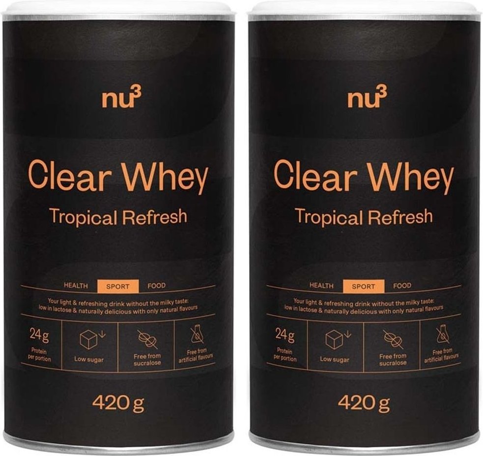 nu3 Clear Whey Tropical Refresh Doppelpack 2x420 g Pulver