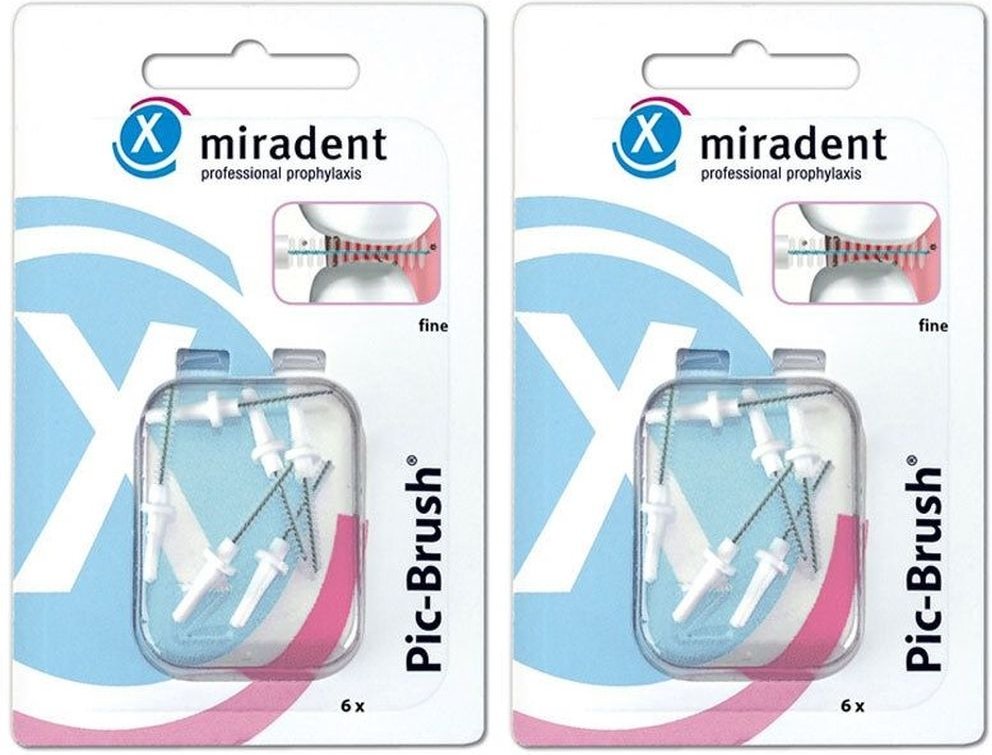Miradent Picberb Fein Wei6 x2 2x6 St Zahnbürste