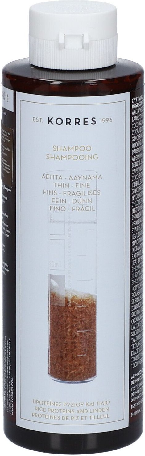Korres Rice Proteins & Linden Shampoo für feines Haar 250 ml