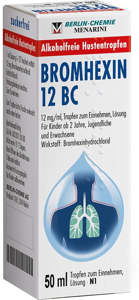 Bromhexin 12 BC Tropfen zum Einnehmen 50 ml