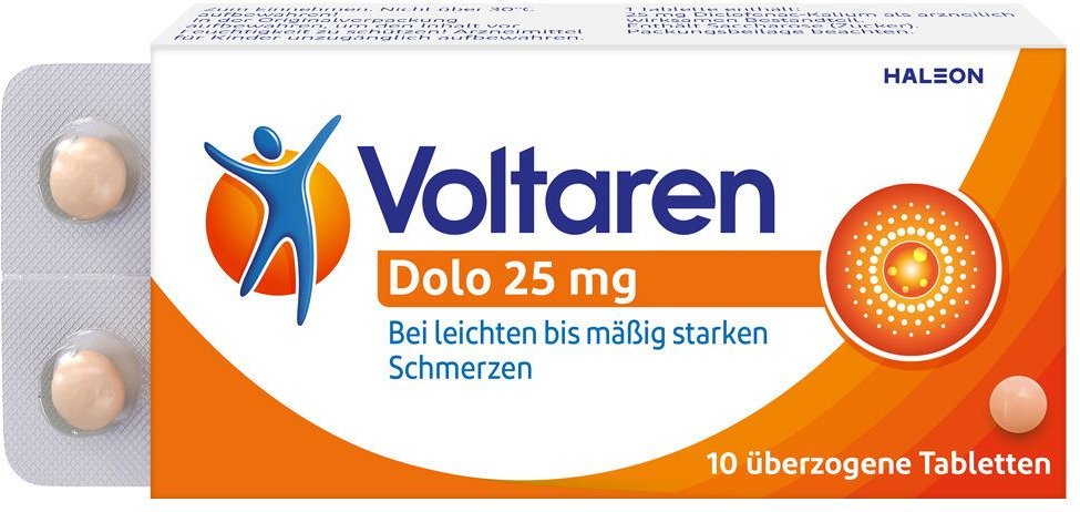 Voltaren Dolo 25mg Tabletten, Schmerztabletten gegen Rückenschmerzen