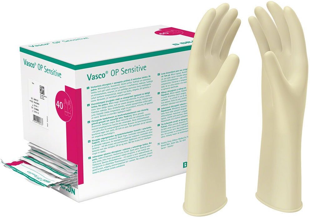 Vasco OP Sensitive Handsch.steril puderfrei Gr.7 2 St Handschuhe