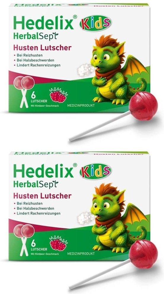 Hedelix HerbalSept Husten Lutscher Kids 2x 2x6 St Bonbons