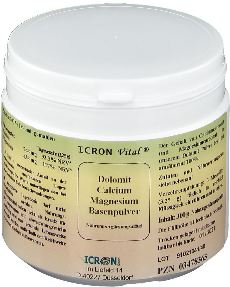 Dolomit Calcium Magnes.Basen Pulver Icron Vital 300 g